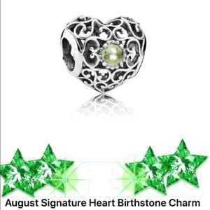 💚Pandora Heart Charm August Peridot S925ALE 💚